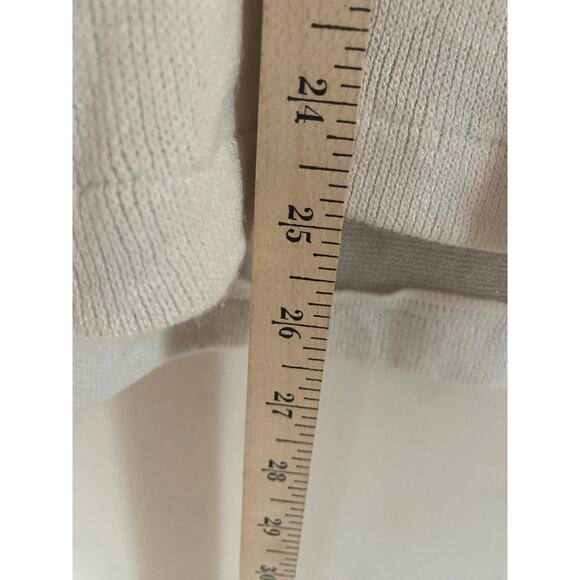 Venti 6 Made in Italy Modal White Star Sweater V Neck Soft Casual Size Medium - Picture 8 of 15